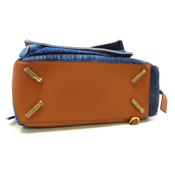 Loewe Blue Puzzle Leather Denim Engraved Handbag Name - Picture 4 of 13